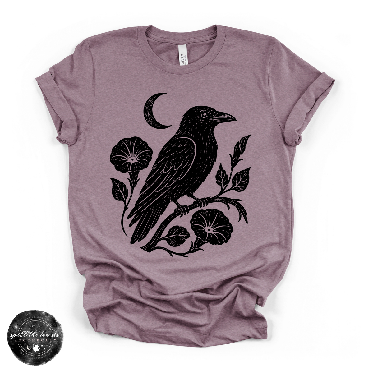 Crow Silhouette Tee | Gothic Nature Bird Graphic T-Shirt