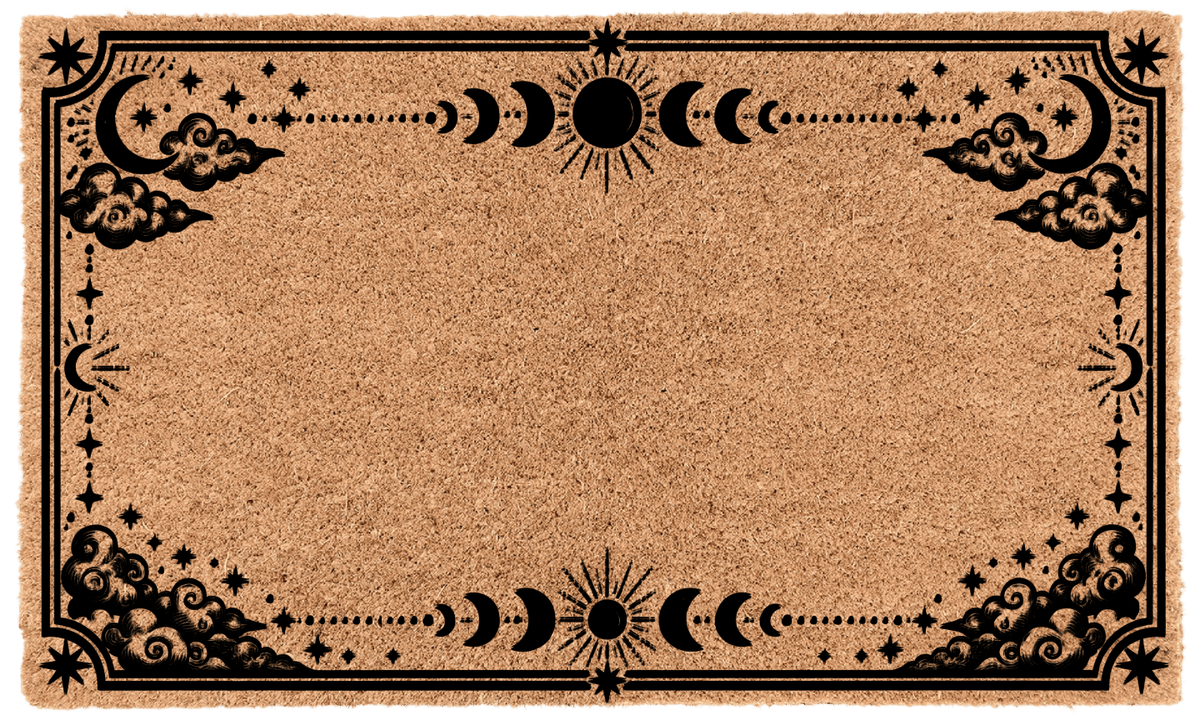 Constellations Border Personalized Coir Mat