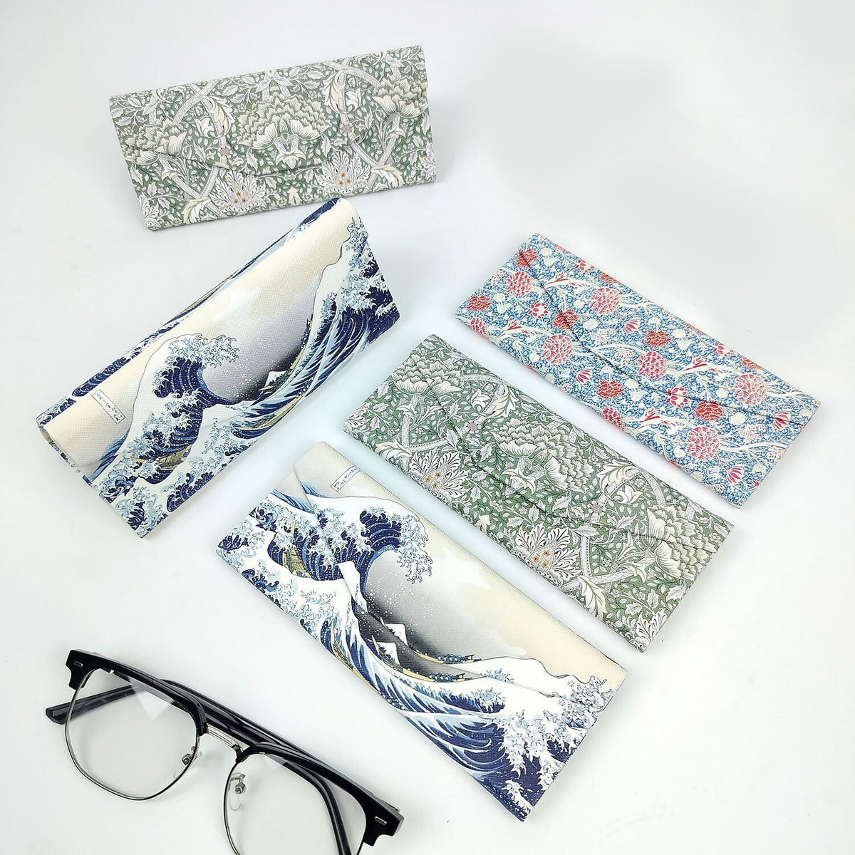 Fishing Lures Glasses Case - Vegan Leather Folding Hard Shell Case
