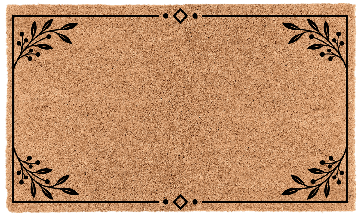 Scandinavian Border Personalized Coir Mat