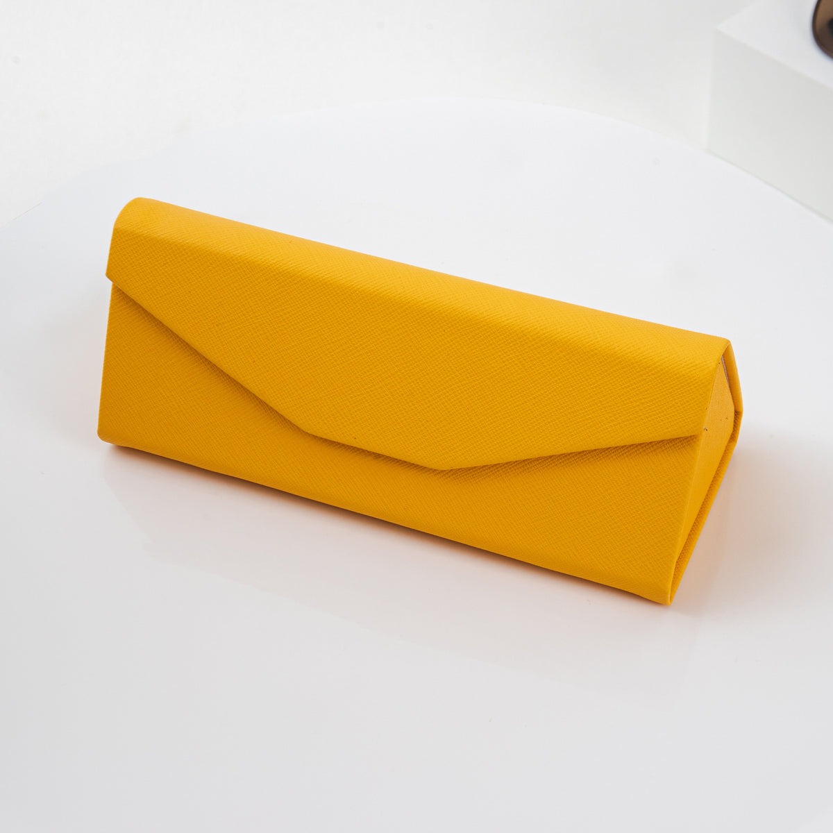 Solid Color Glasses Case - Vegan Leather Magic Folding Hard Shell Case