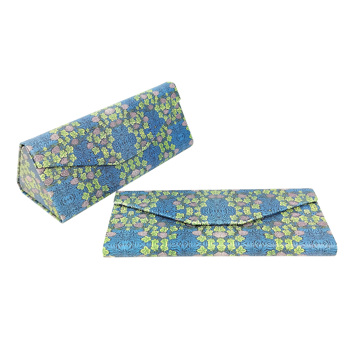 Grapes by William Morris Folding Glasses Case - Vegan Leather Folding Hard Shell Case