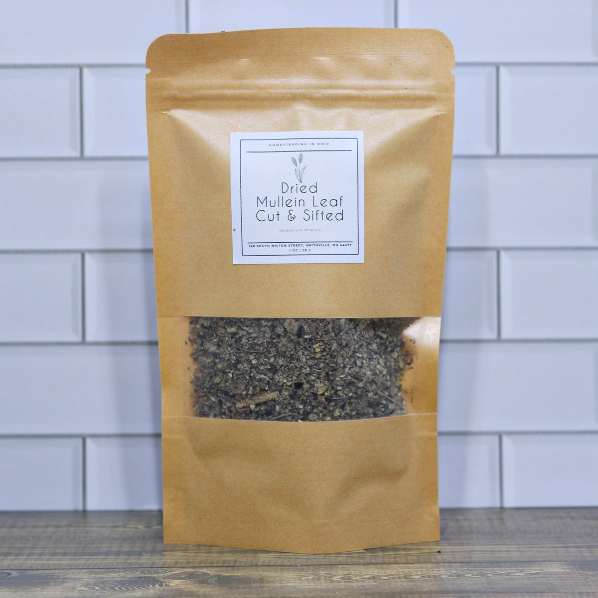 Dried Mullein Leaf 1 Ounce Cut and Sifted